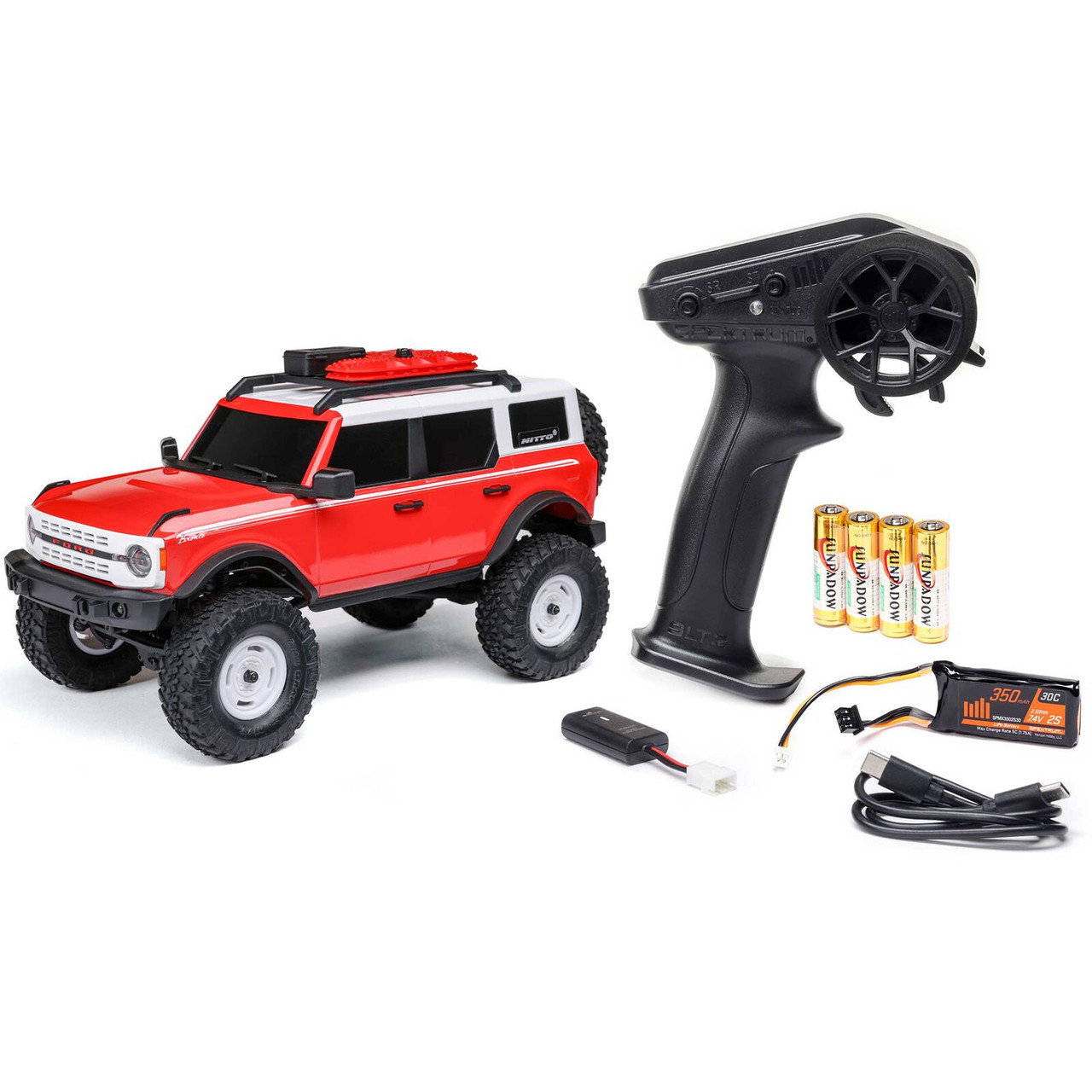Axial - AXI00006V2T6 1/24 SCX24 Ford Bronco Heritage Edition 4X4 RTR Brushed Rock Crawler (Battery & Charger Included), Red