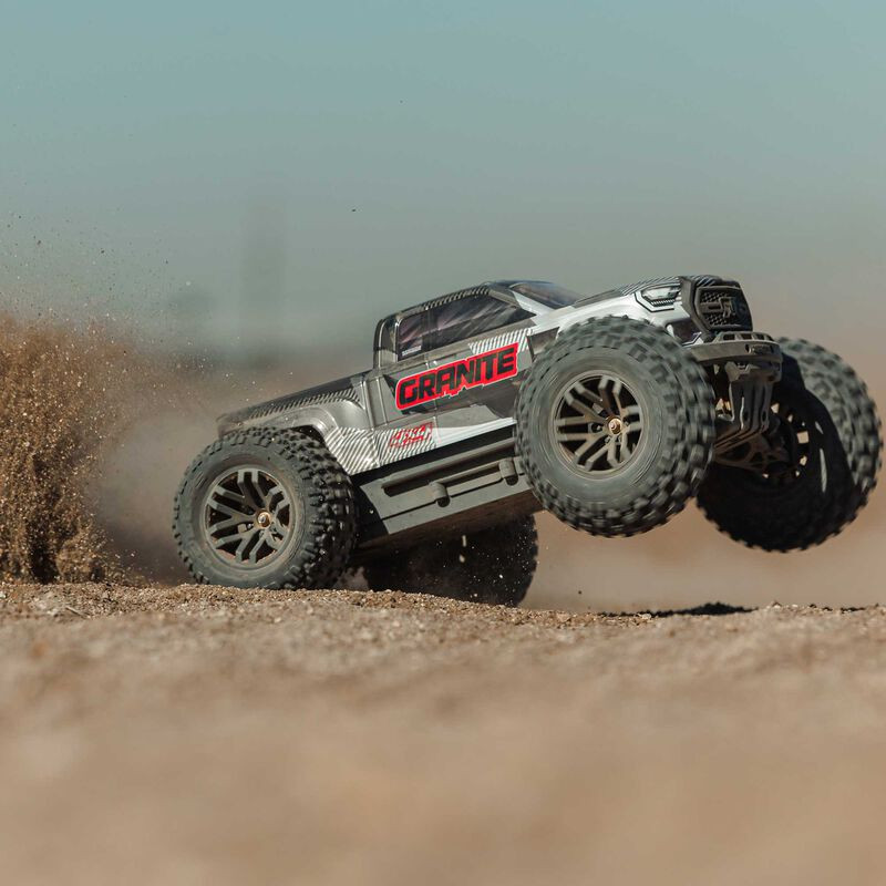 1/10 GRANITE 223S DSC 4X4 RTR Brushless Monster Truck, Gun Metal ARA4302V4T3