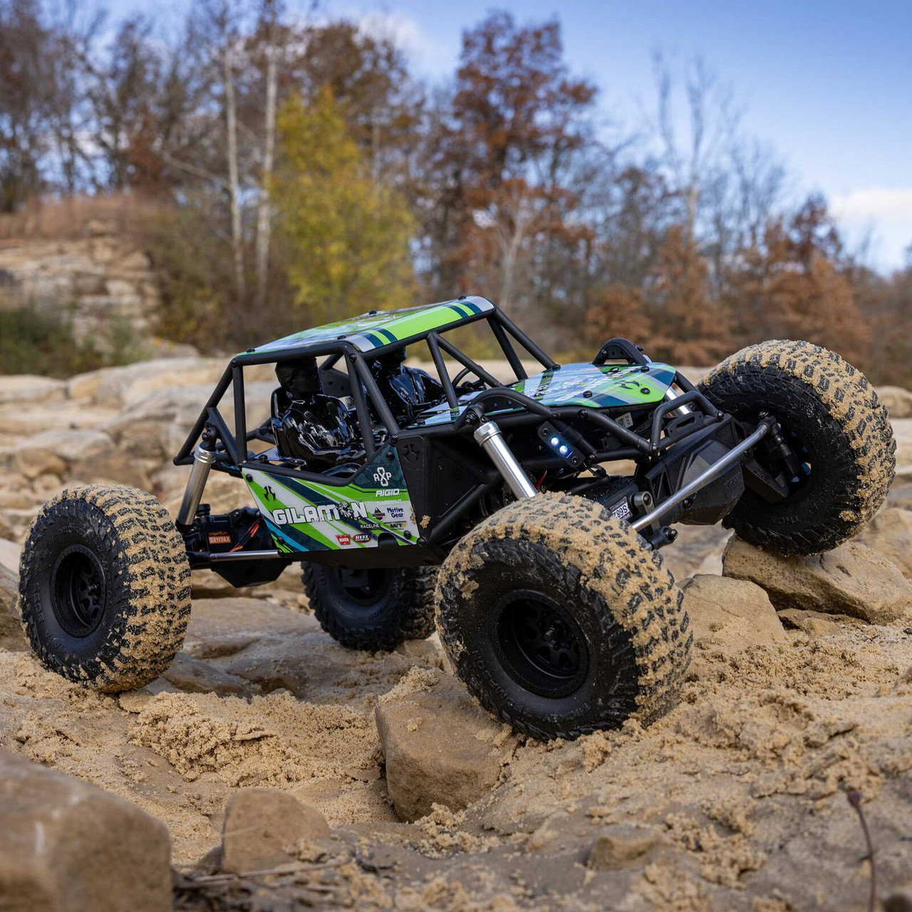 Axial 1/8 AXP8 Gilamon 2.2 4X4 RTR Brushed Trail Buggy, Green AXI-1207T1 