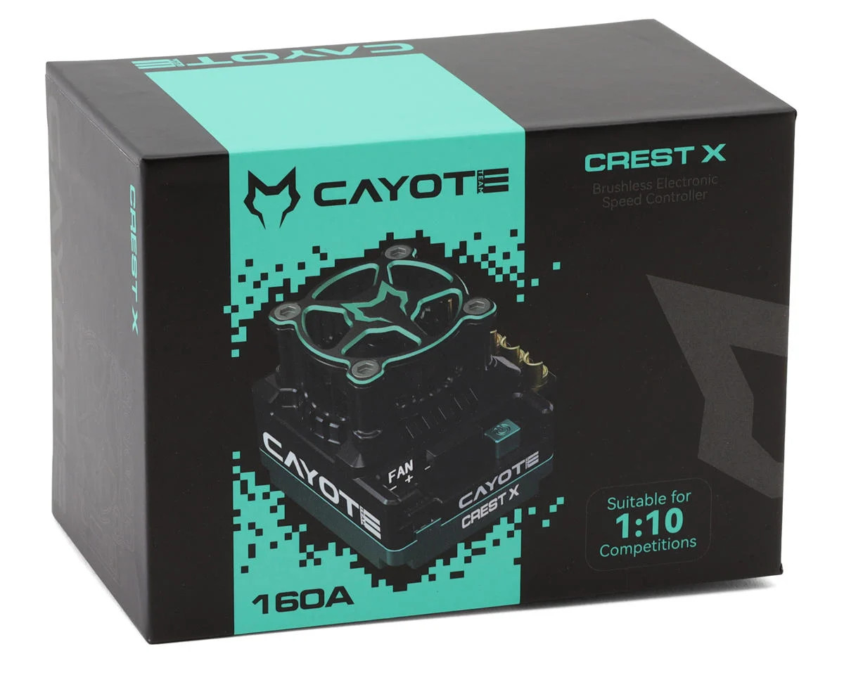 Cayote Crest X 1/10 160A Sensored Brushless Mod Competition ESC CYEA11001 
