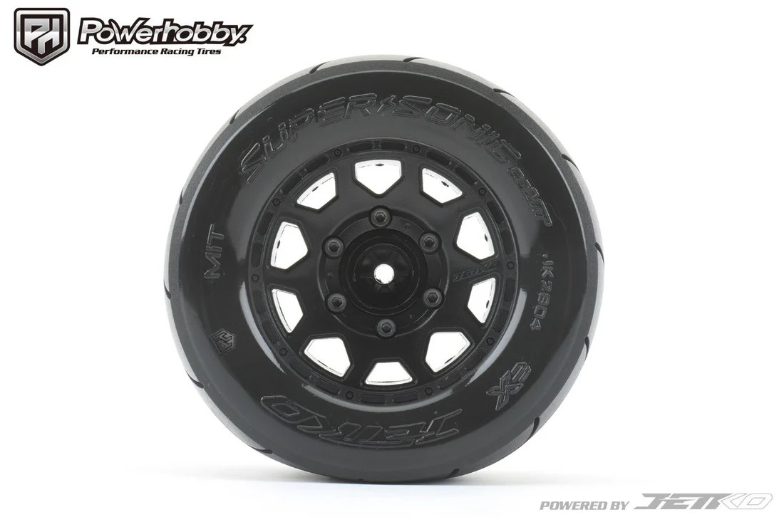 Power Hobby 1/10 2.8 mT Super Sonic Belted Tires (2) w/Removable Hex PHB2804CBMSGN 