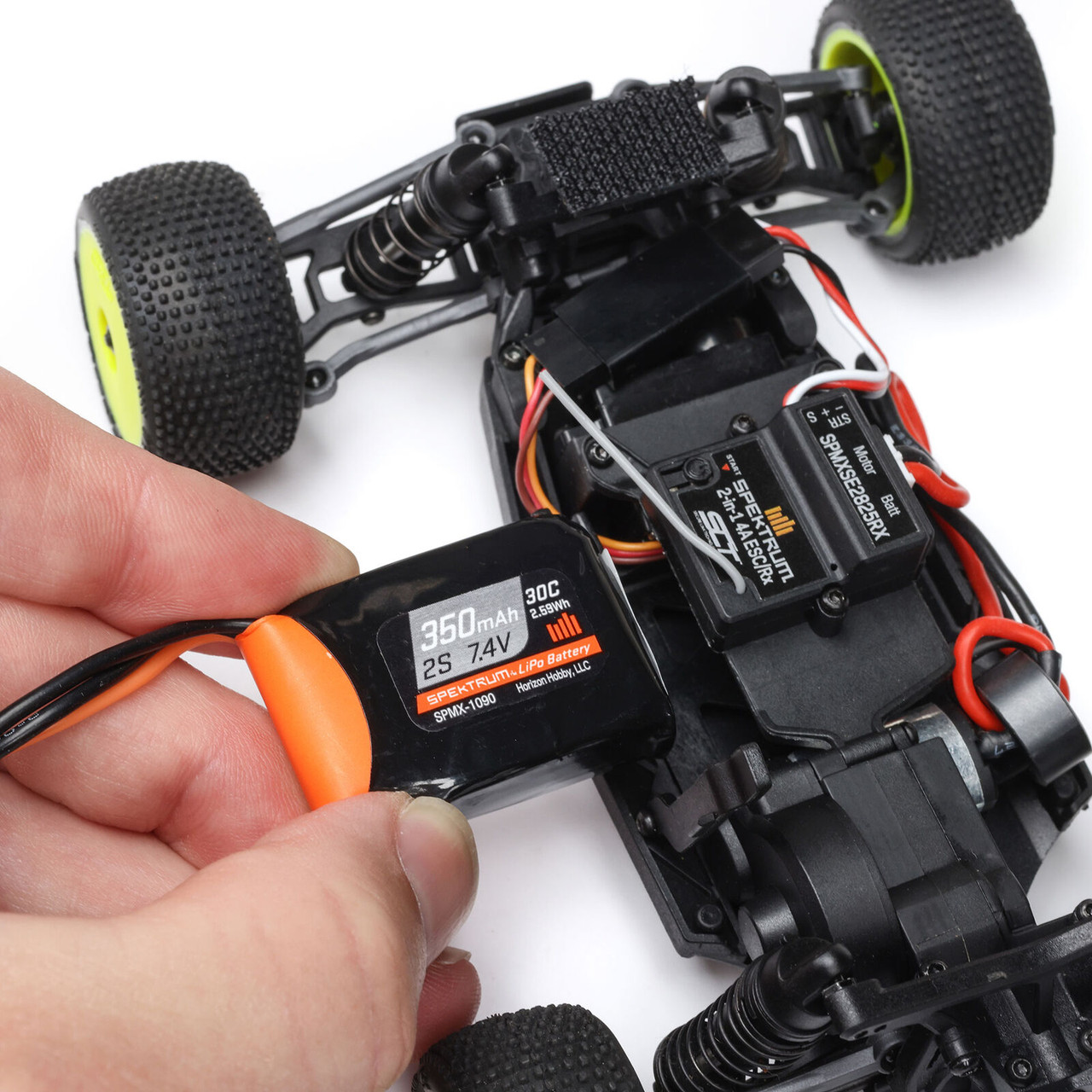 LOS-1392T1 1/28 Micro-T 2S 2WD RTR Stadium Truck (Battery & Charger Included), White