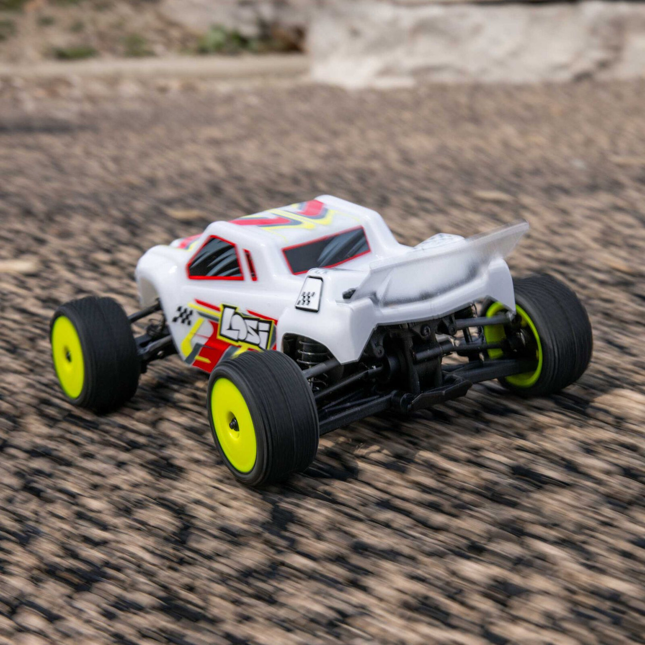 LOS-1392T1 1/28 Micro-T 2S 2WD RTR Stadium Truck (Battery & Charger Included), White