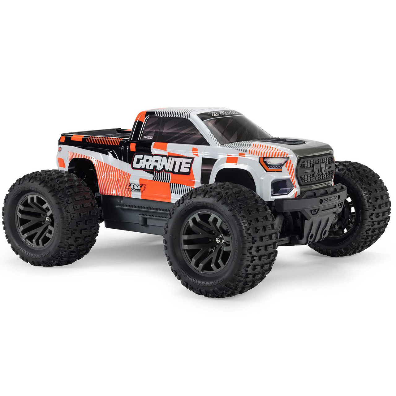ARA4202V4T3 1/10 GRANITE MEGA 665 4X4 RTR Brushed Monster Truck, Orange