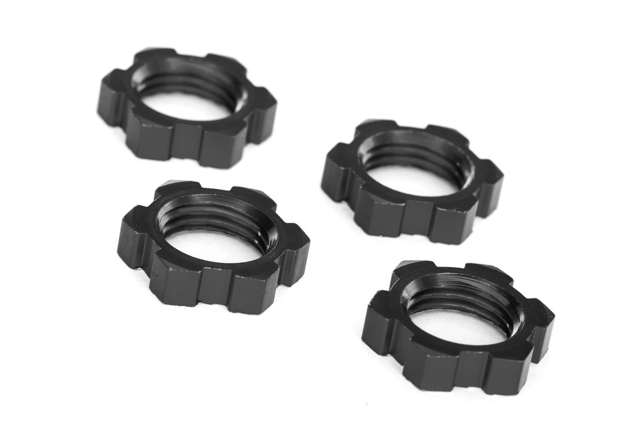 Traxxas Serrated 17 mm Black Aluminum Splined Wheel Nuts (4) 7758A