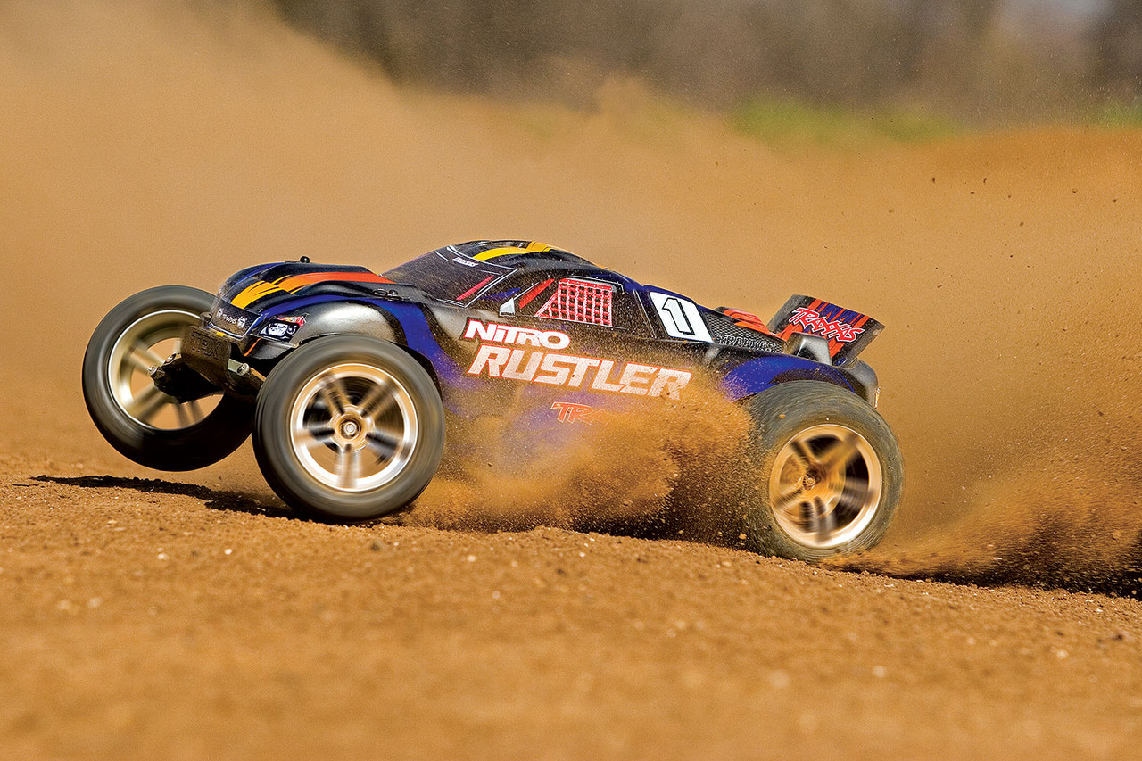Traxxas Nitro Rustler w/TSM 44096-3 Blue