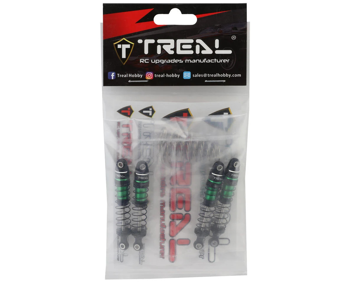 Treal Hobby 59mm Oil-Filled Long Travel Shock Set for Traxxas TRX-4M® & TRX-4MT™ (Green) (4) (Front/Rear) TLHTTRX-4M-110