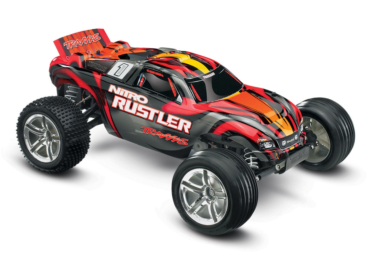 Traxxas Nitro Rustler w/TSM 44096-3 Red