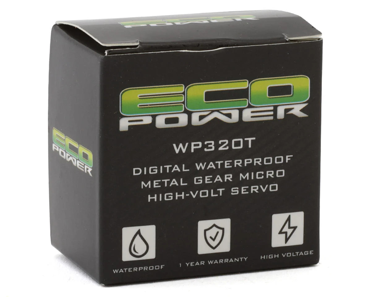 EcoPower WP320T Digital Waterproof Metal Gear Mini Servo (High Torque) w/Aluminum Clamping Horn for 1/16 Traxxas™ Vehicles ECP-320T 