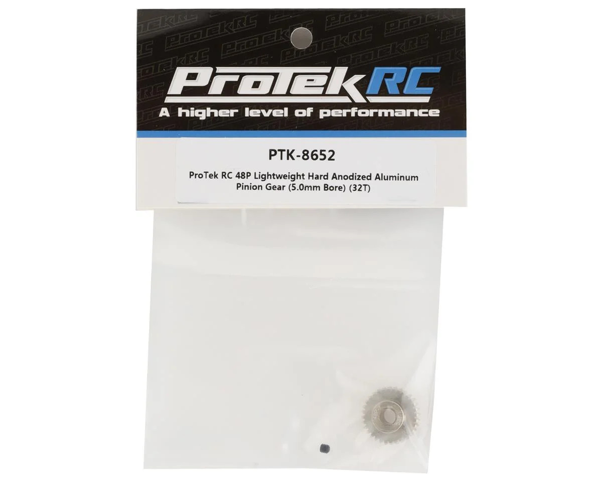  ProTek RC 48P Lightweight Hard Anodized Aluminum Pinion Gear (5.0mm Bore) (32T)  PTK-8652