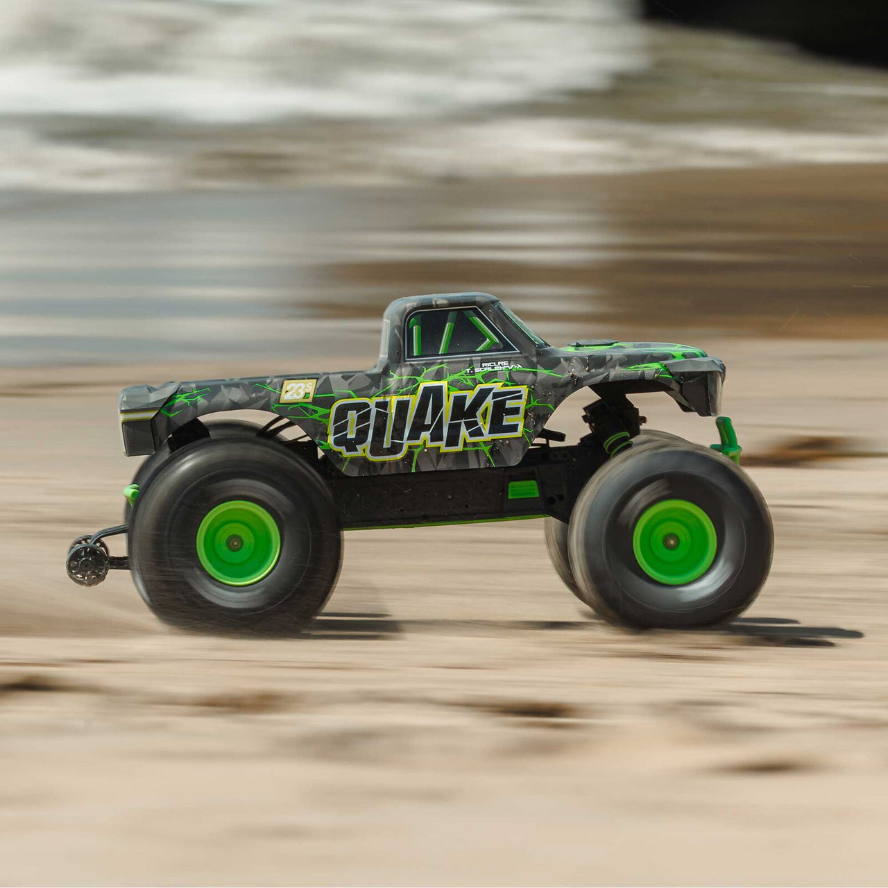 ARRMA 1/10 QUAKE 223S 2WD RTR Brushless Monster Truck, Green ARA3537T2