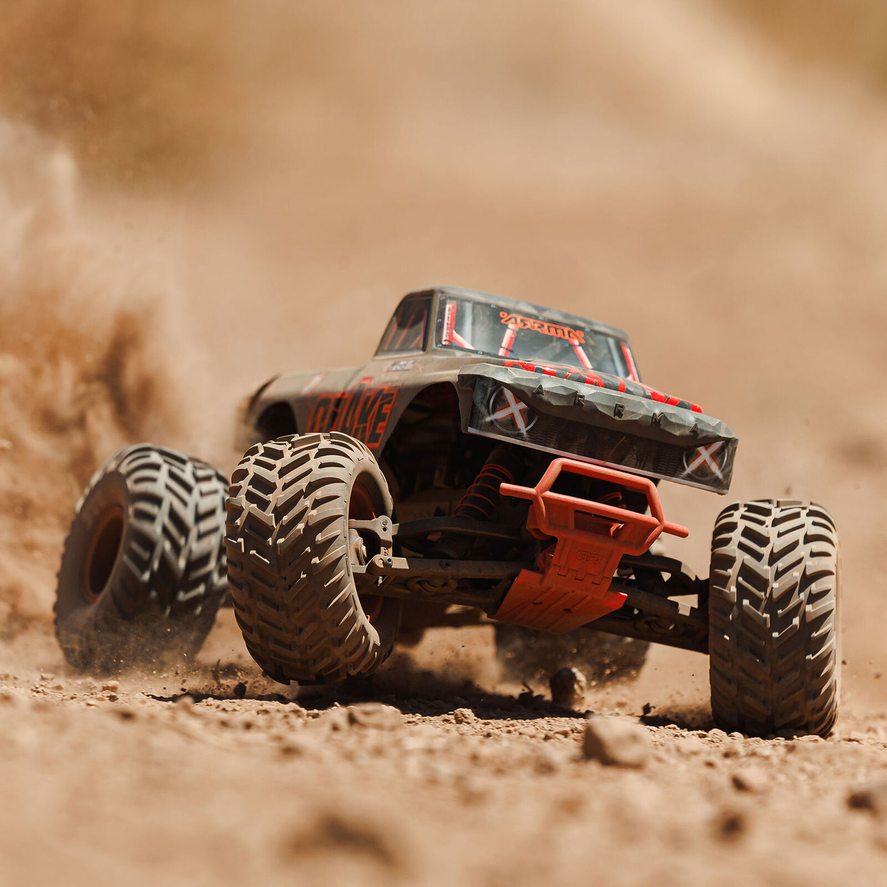 ARA3537T1 1/10 QUAKE 223S 2WD RTR Brushless Monster Truck, Red