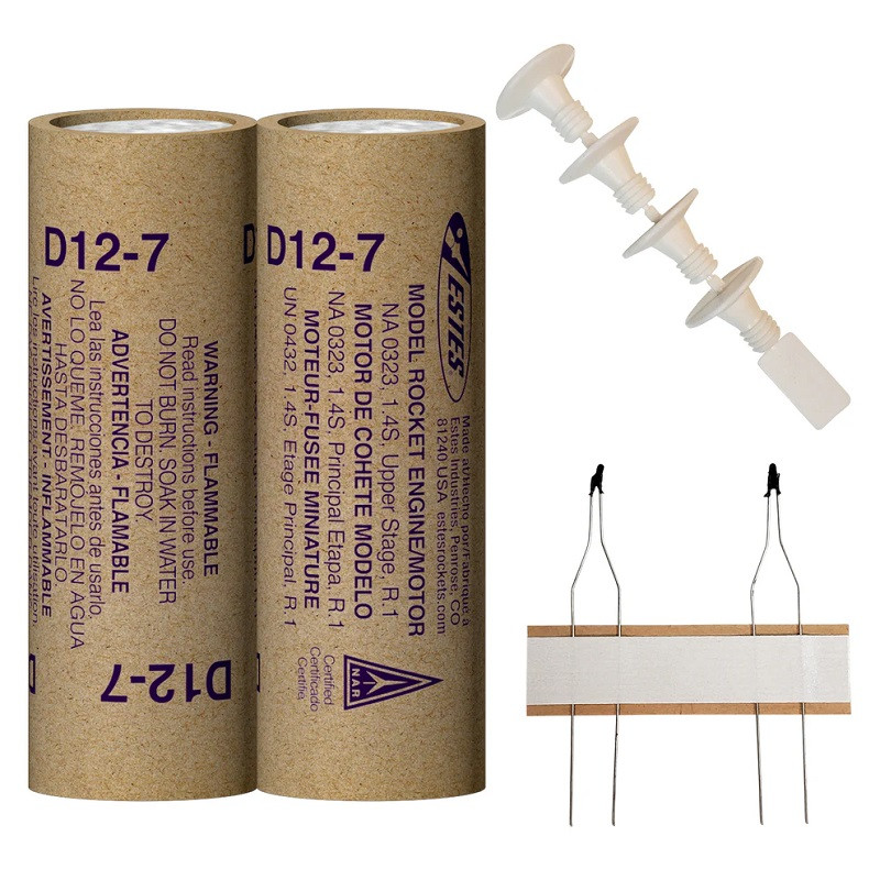 Estes 1568 D12-7 Engines - 2 Pack