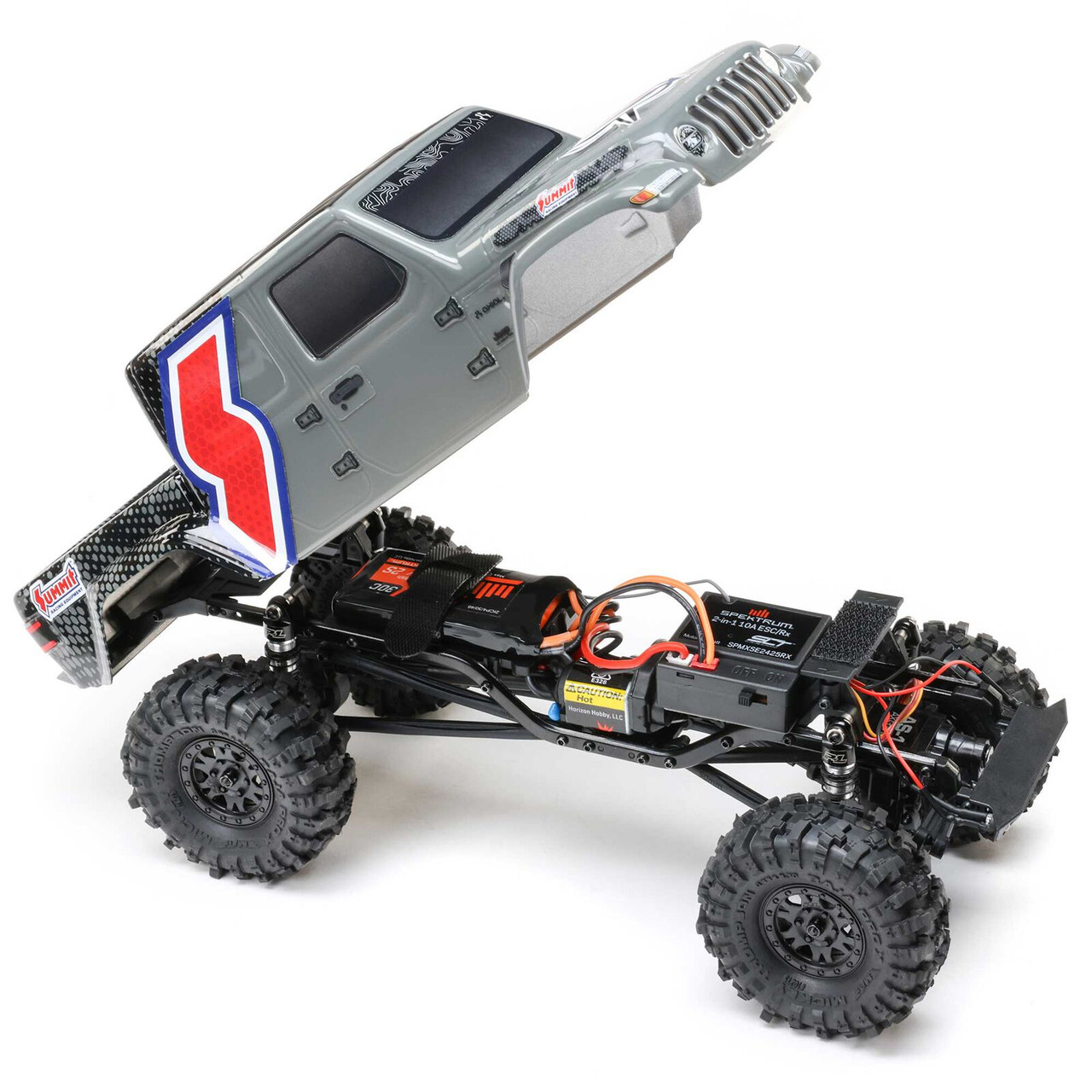 Axial SCX24 Summit Racing Jeep Gladiator 4x4 Rock Crawler RTR, Gray AXI-2324	