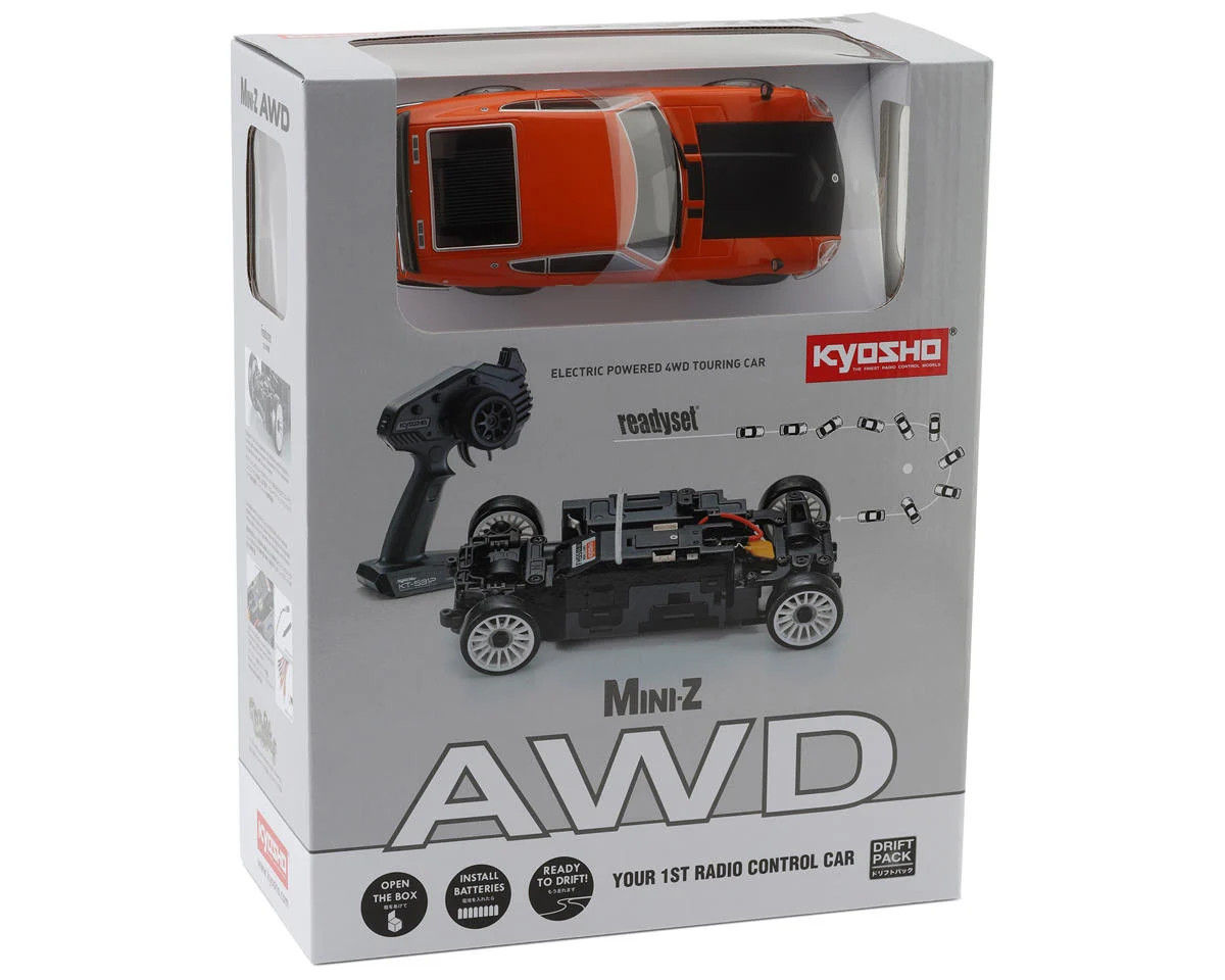 Kyosho MA-020 AWD Mini-Z Sports ReadySet w/Nissan Fairlady 240ZG Body (Orange) w/KT-531P 2.4GHz Radio  32645OR