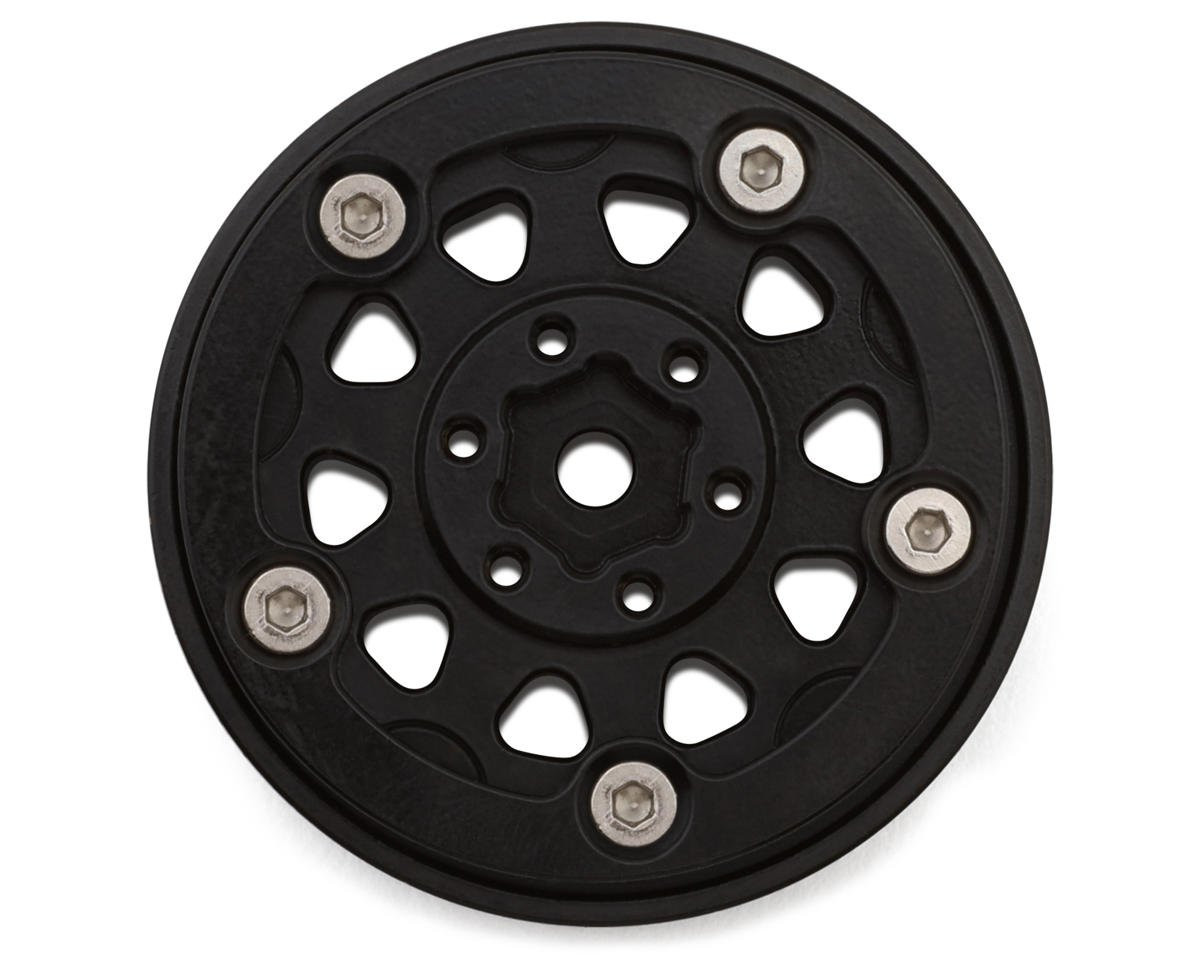 Injora 1.3" D-Slot Aluminum Micro Crawler Beadlock Wheels (27g ea) (Black/Black) (4) INJYQW-1305BK