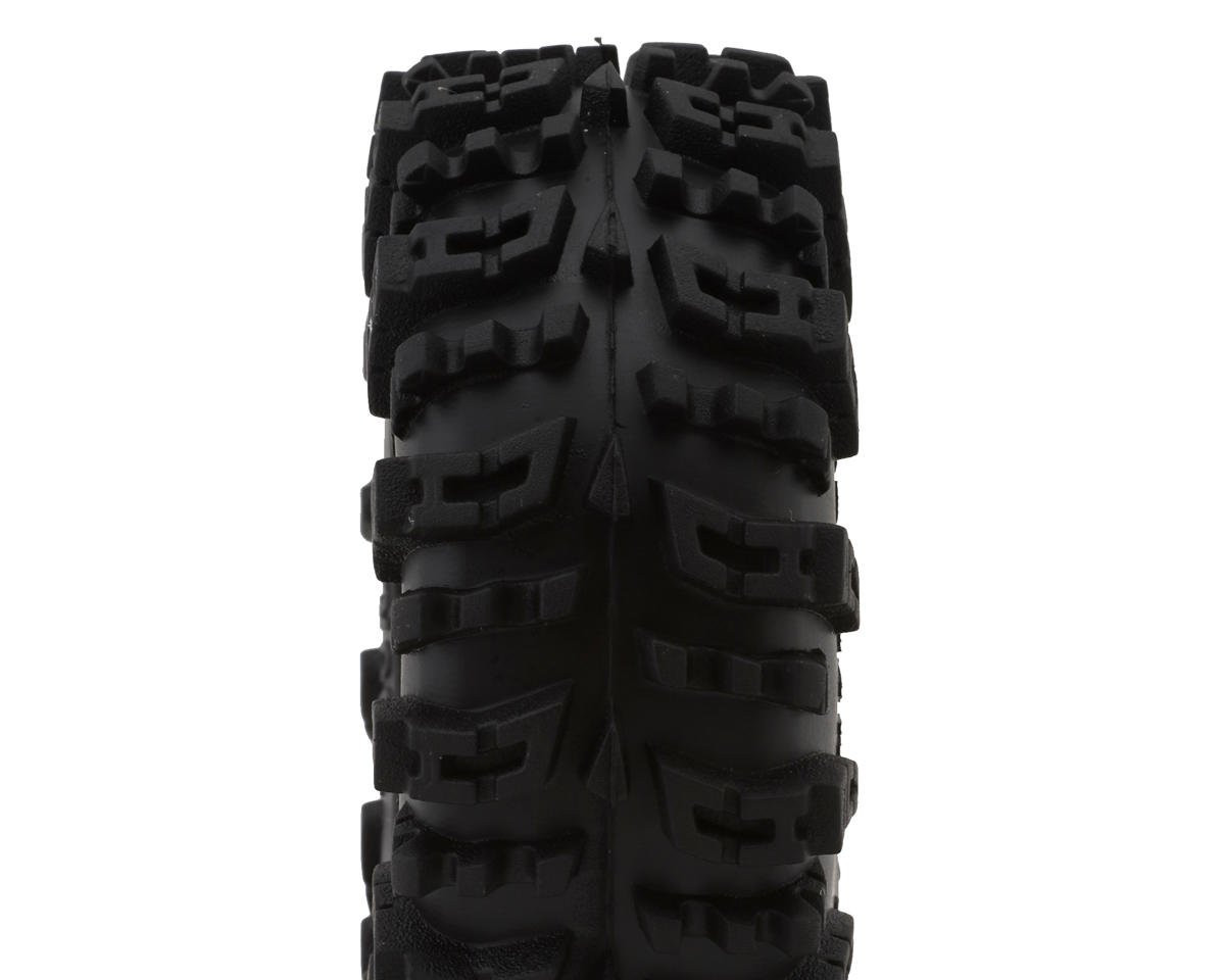 Injora 1.3" Deep Dish Aluminum Micro Crawler Beadlock Wheels w/Swamp Claw Tires (S5) (Black) (4) (28g ea) (70mm OD) INJYQW-1305BK-1319