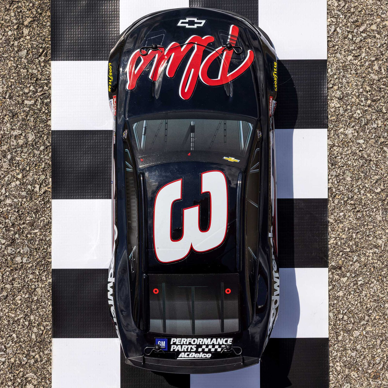 LOSF1122503 1/12 NASCAR RC Race Car RCR No. 3 GM Goodwrench Chevrolet ZL1 2S AWD RTR Brushed On-Road (Battery & Charger Included), Black