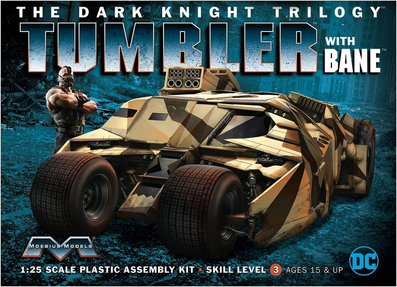 Moebius 967 The Dark Knight Trilogy Armored Tumbler with Bane 1:25 Scale Plastic Model Kit - Requires Assembly