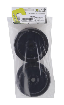 Contact RC JB40B 1/8 GT8/Rally Black Pre-Glued Foam Tires/Wheels 40SH-103mm (2)