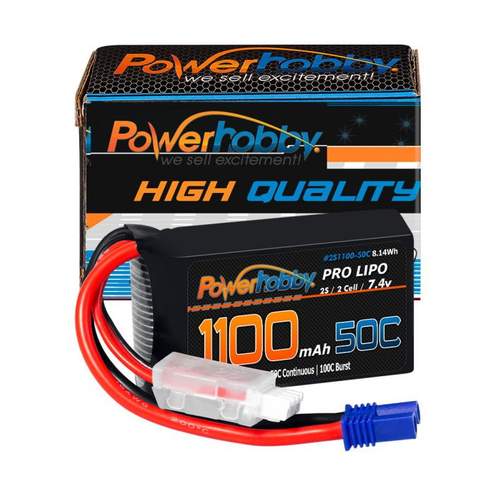 Powerhobby 2S 1700mAh 50C LiPo Battery w EC2 Plug : Losi Mini-B