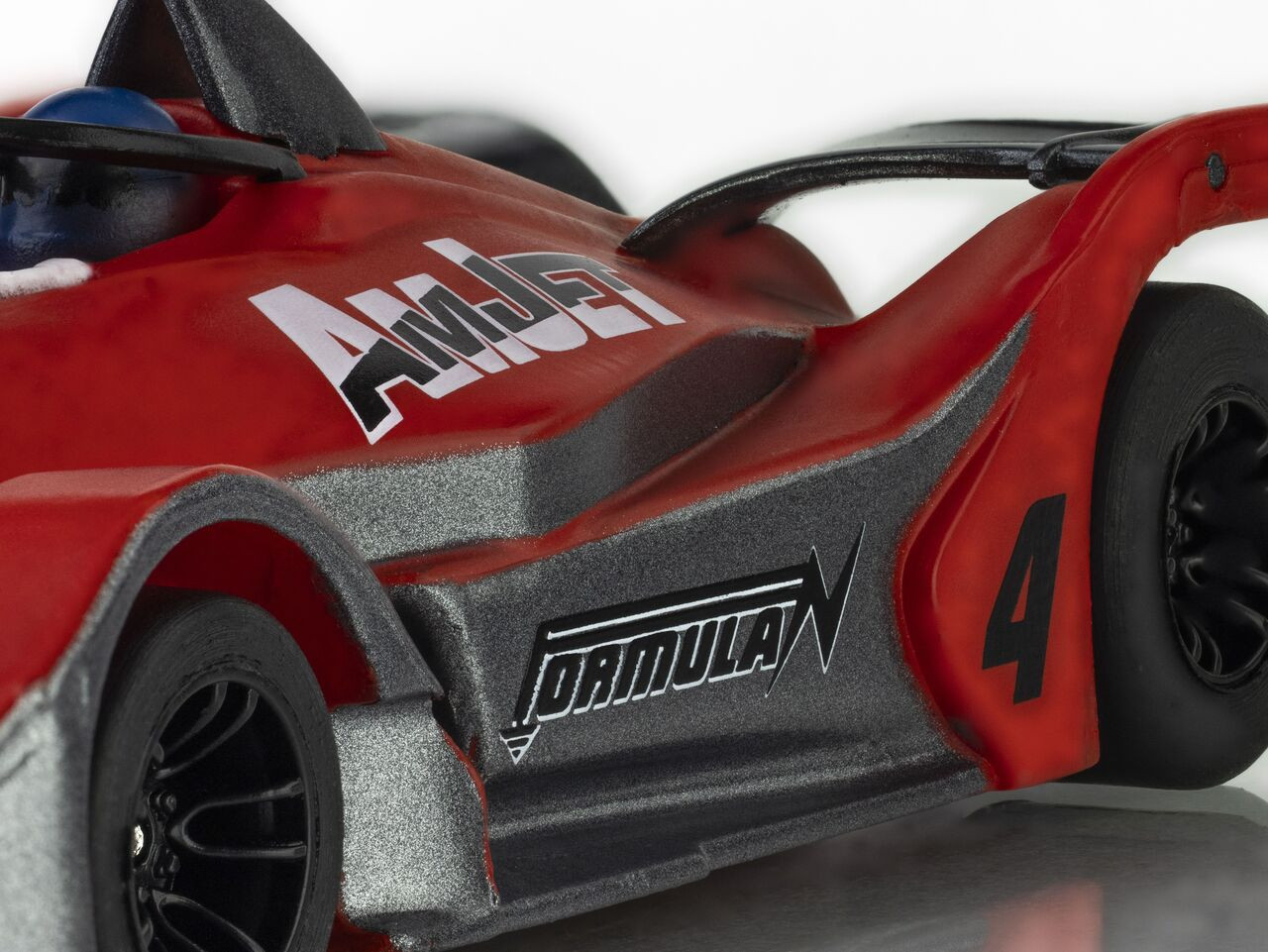 Formula N #4 Red/Gray HO Scale Slot Car AFX22066