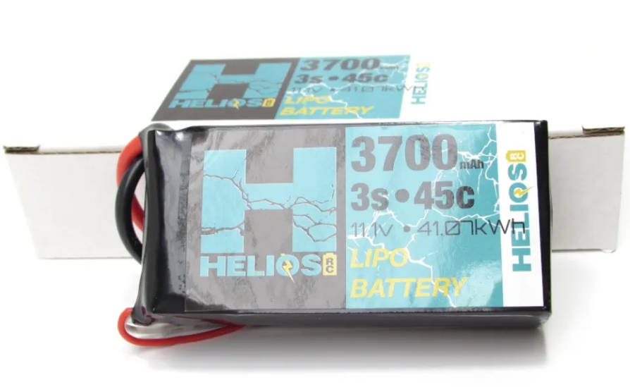 Helios RC 3S 45C Shorty LiPo Battery w/Deans Connector (11.1V/3700mAh) HEL-3S3700-45-DN HRC-3S3700-45-DN