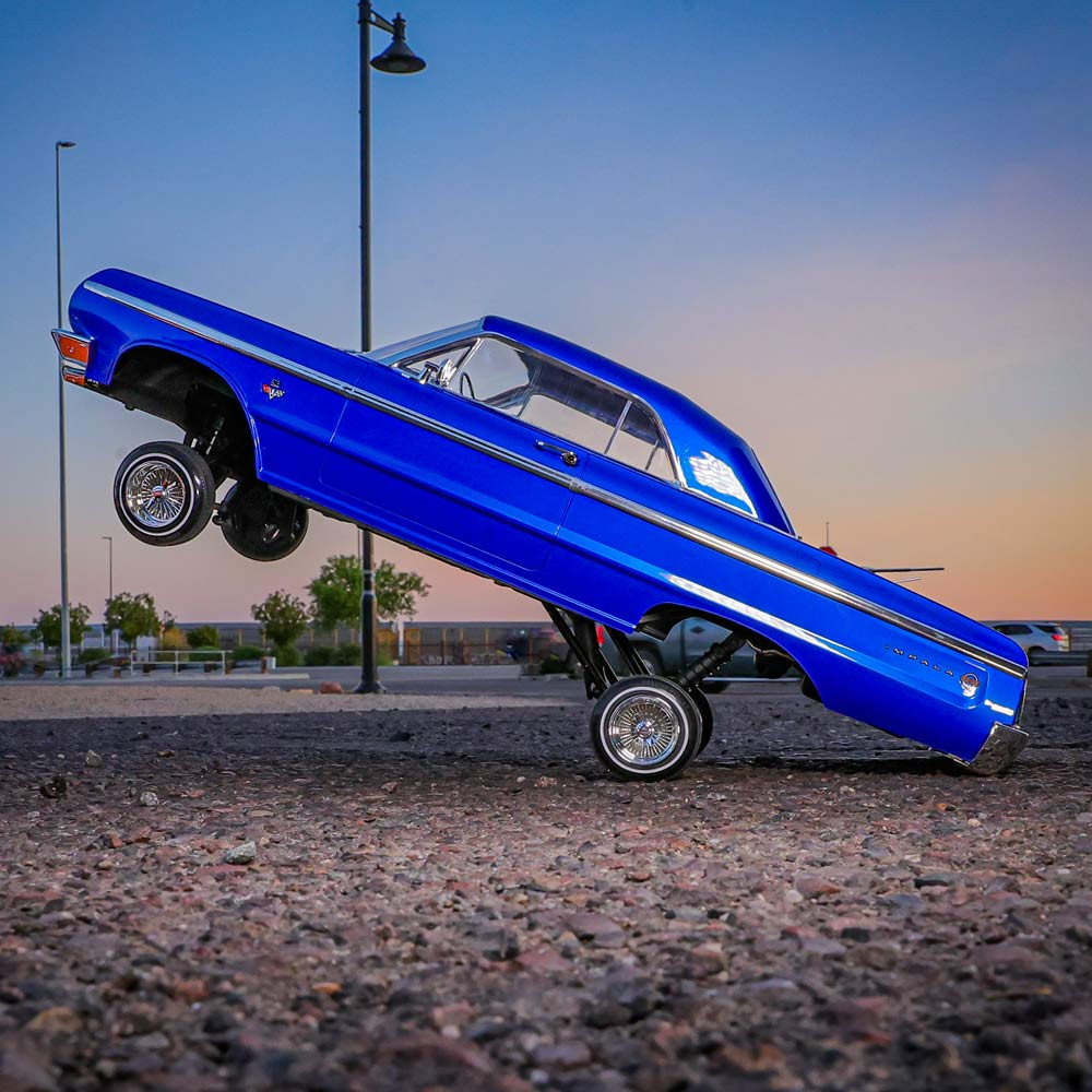 Redcat SixtyFour RC Car - 1:10 1964 Chevrolet Impala Hopping Lowrider Blue