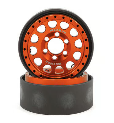 Vanquish Products Method 105 1.9" Beadlock Crawler Wheels (Orange/Black) (2)  VPS07919