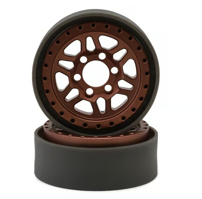 Vanquish Products Battle Born Kilo 1.9" Beadlock Crawler Wheels (Bronze) (2) VPS08196