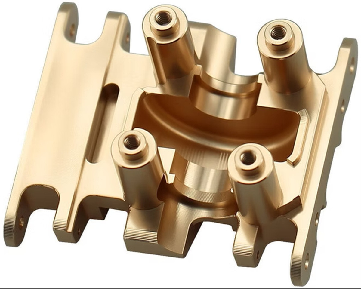 Hot Racing Brass Center Gearbox Mount, SCX30 HRASXTY38LH