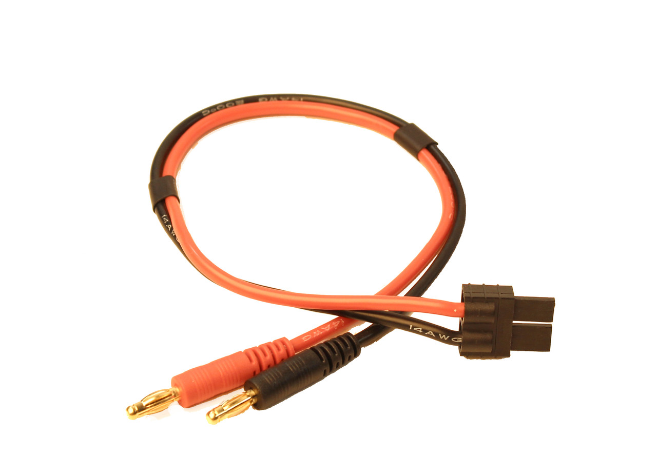 RCE1621 Charge Adapter: Male TRX HC to Male 4mm Bullets-300mm Wire