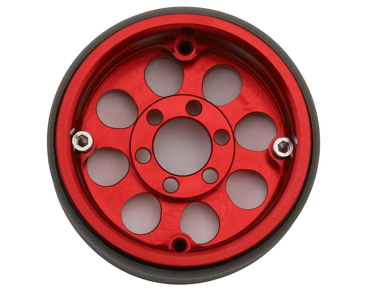 Vanquish Products KMC KM237 Riot 1.9" Beadlock Crawler Wheels (Red) (2)