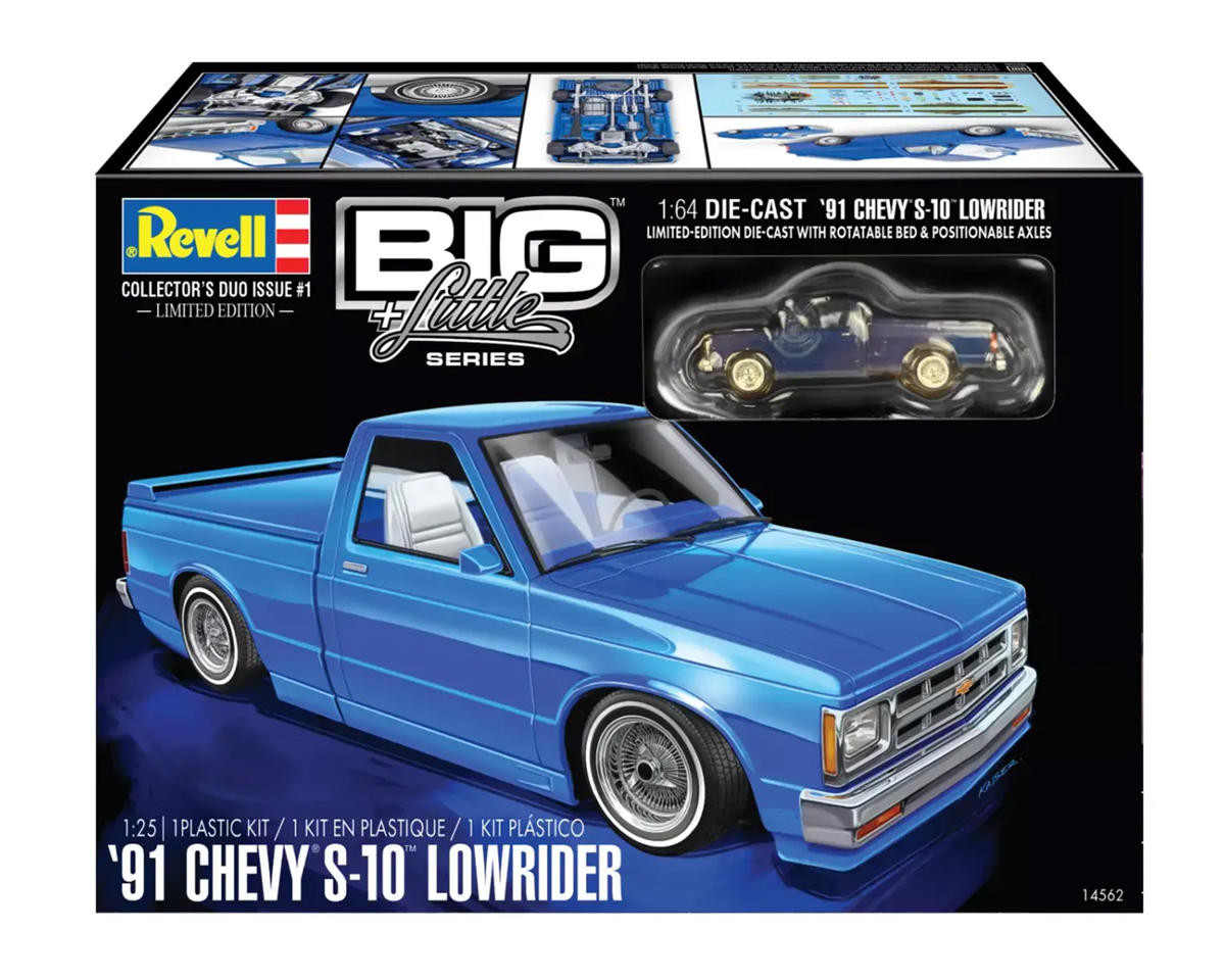 Revell 1/25 Big+Little 91' Chevy S-10 Lowrider Limited Edition Plastic Model Kit w/Die-Cast 91' S-10 Lowrider RMX14562