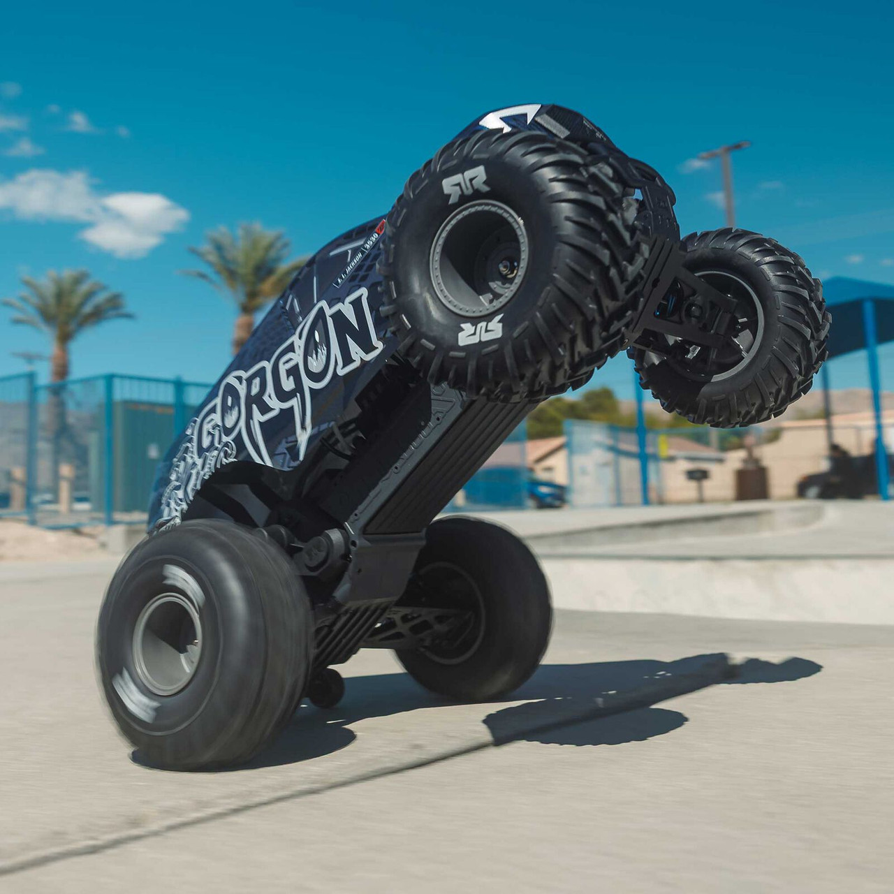 1/10 GORGON 223S 2WD RTR Brushless Monster Truck, Blue/Black ARA3530T1