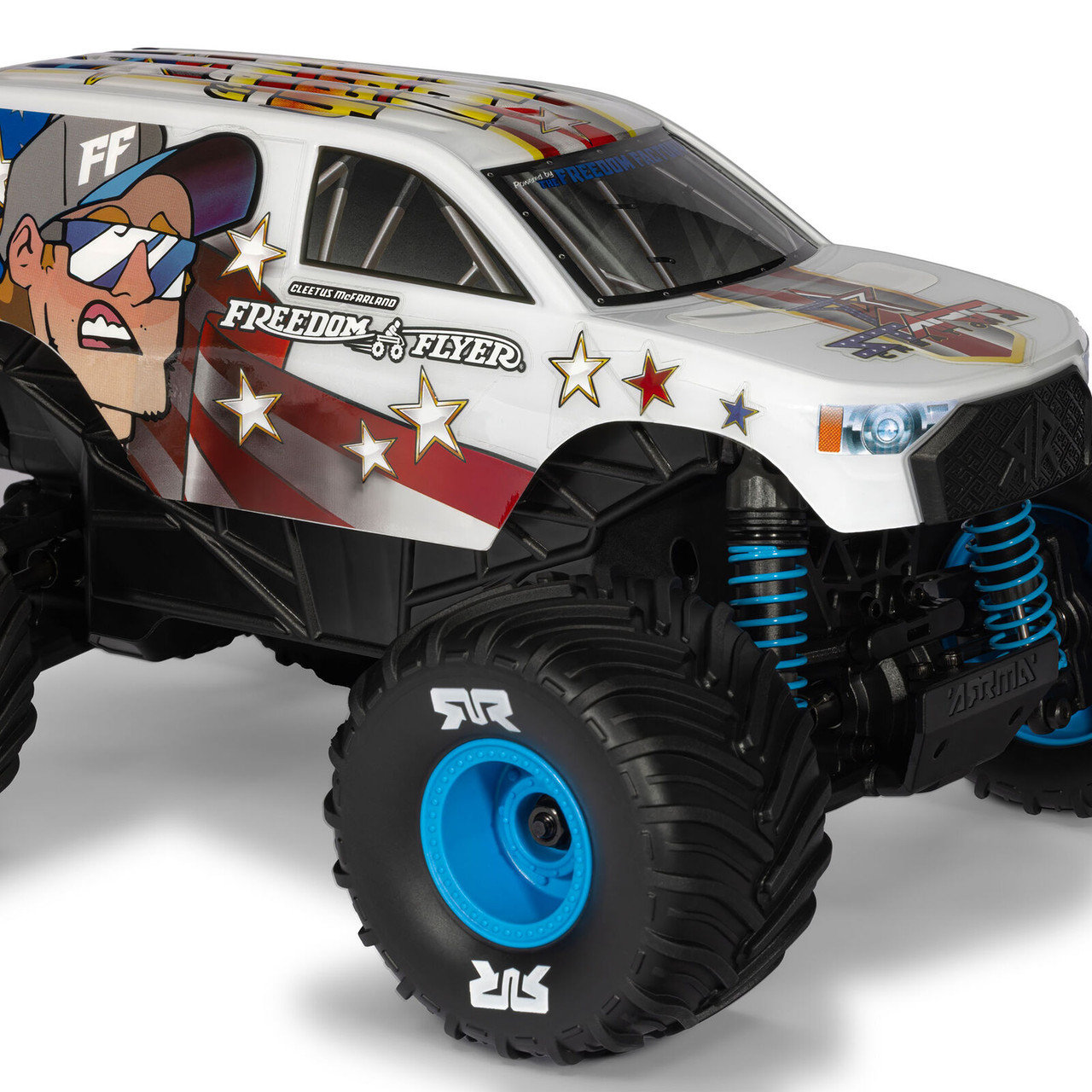 ARRMA 1/16 FREEDOM FLYER 4X4 RTR Monster Truck (Battery & Charger Included), White ARA2130FF