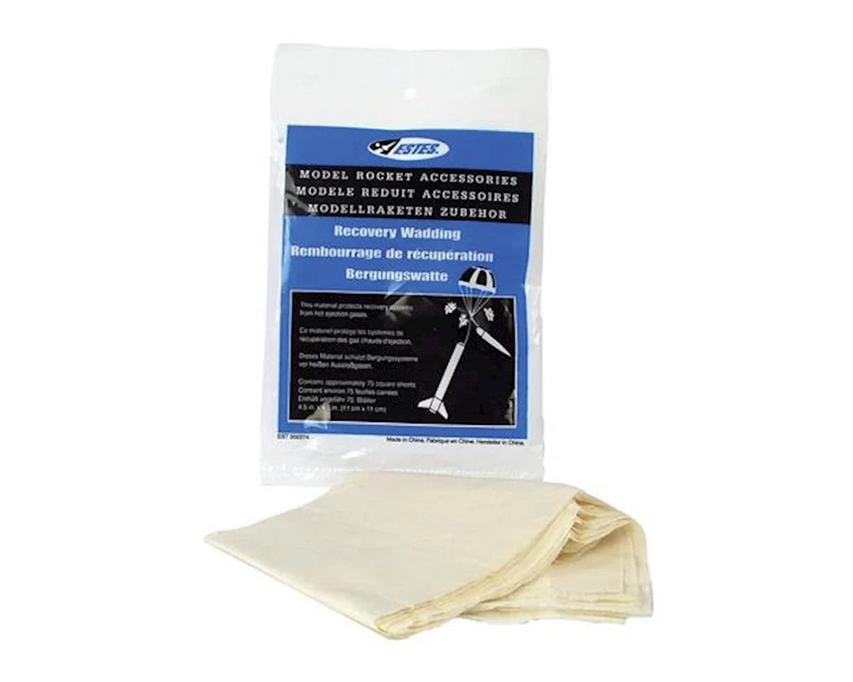 Estes Recovery Wadding (75 sq) EST2274