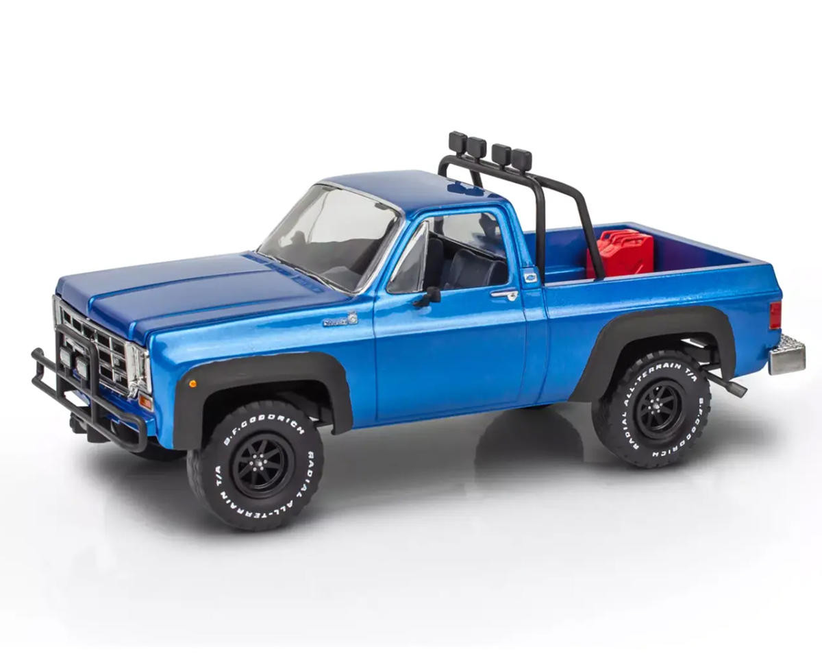 Revell 1/25 ’78 Chevy® Off-Road 4x4 Plastic Model Kit W/Malibu Grand Prix Virage & Trailer Plastic Model Kit RMX14581