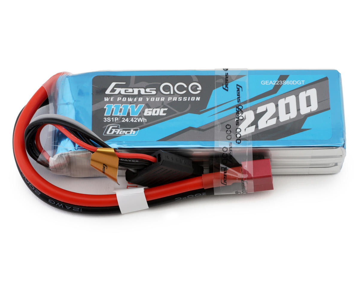Gens Ace G-Tech Smart 3S LiPo Battery 60C (11.1V/2200mAh) w/Deans Connector GEA223S60DGT