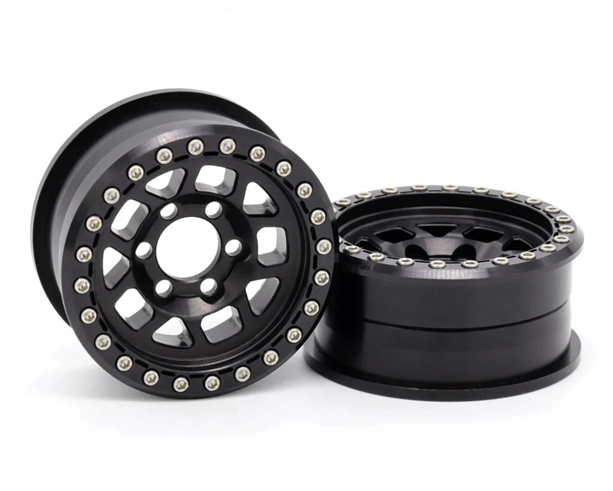 Vanquish Products Battle Born Wheels Whiskey 2.2 Beadlock Crawler Wheels (Black) (2) VPS08260