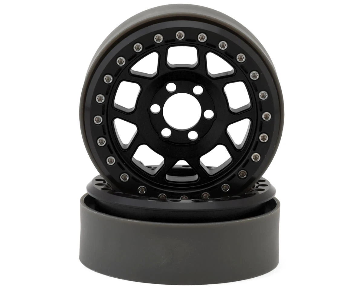 Vanquish Products Battle Born Wheels Whiskey 2.2 Beadlock Crawler Wheels (Black) (2) VPS08260