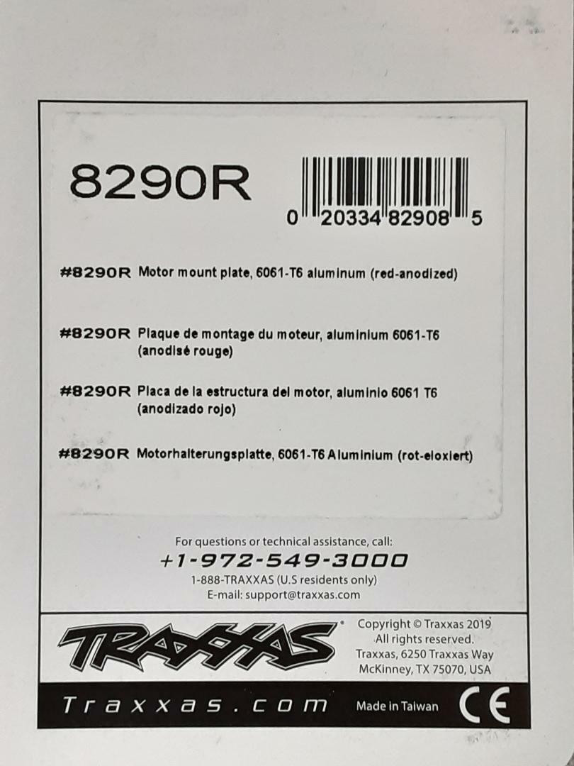 Traxxas 8290R TRX-4 Motor Plate Anodized Aluminum (Red)