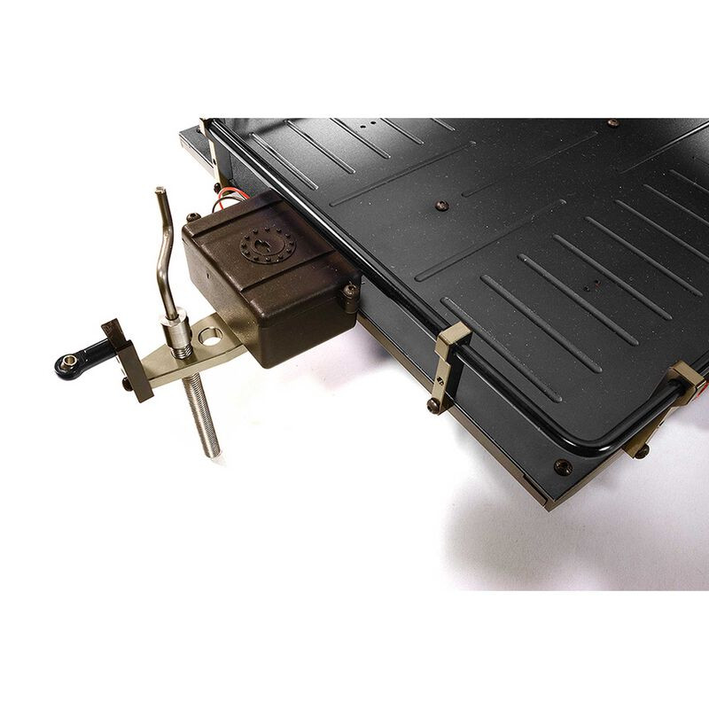 INTC29006BLACK Alloy Flatbed Dual Axle Car Trailer, Black: 1/10 RC