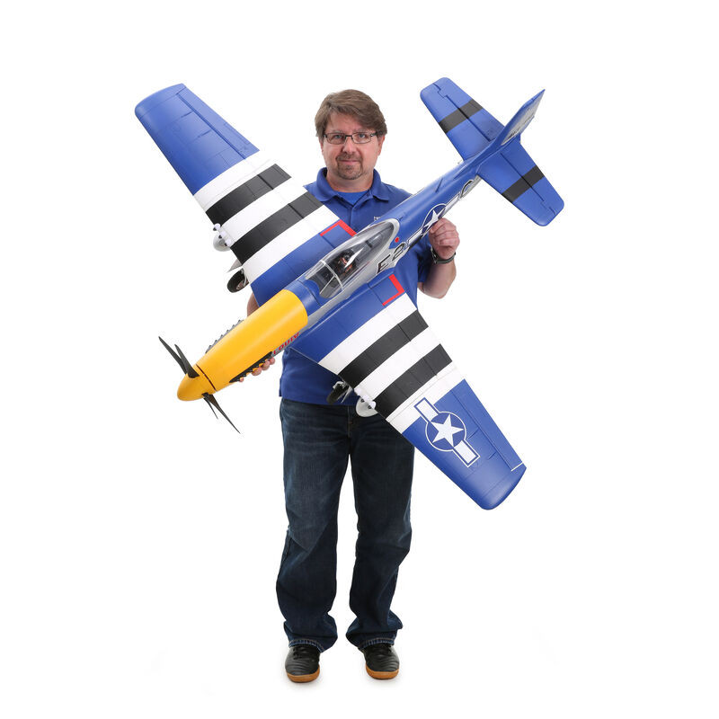 EFL01250 P-51D Mustang 1.5m BNF Basic with Smart