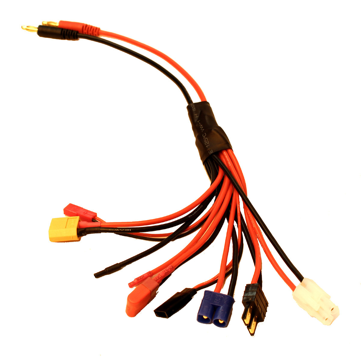 RCE1624  8-Function Charge Adapter to Male 4mm Bullets-300mm Wire