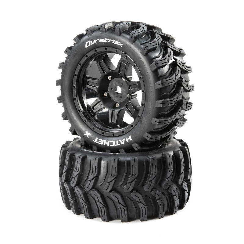 Hatchet X Belted Mounted Tires, 24mm Black (2) DTXC5503