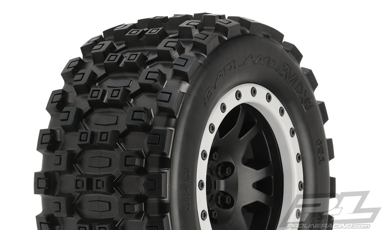 Badlands MX43 Pro-Loc Mounted, Impulse Black Wheels with Grey Rings (2): X-Maxx PRO1013113
