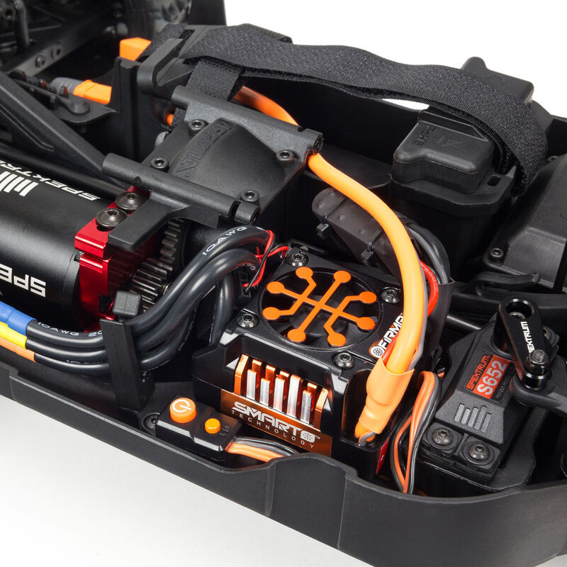 ARA8606V5 1/8 TYPHON 6S V5 4WD BLX Buggy with Spektrum Firma RTR, Black 