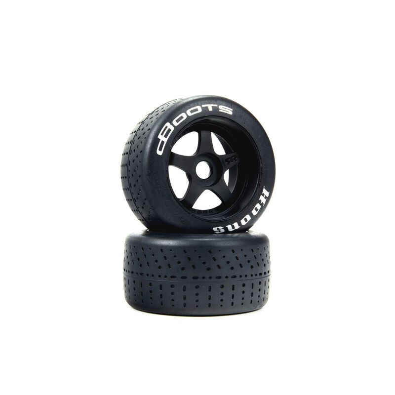 1/7 dBoots Hoons Rear 107 Silver Pre-Mounted Belted Tires, 17mm Hex (2): Felony ARA550084