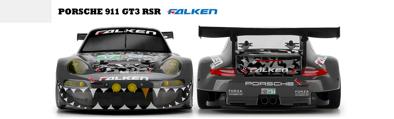 HPI114350 RS4 Sport 3 Flux Porsche 911 GT3R RTR, 1/10 Scale, 4WD, w/ 2.4GHz Radio System